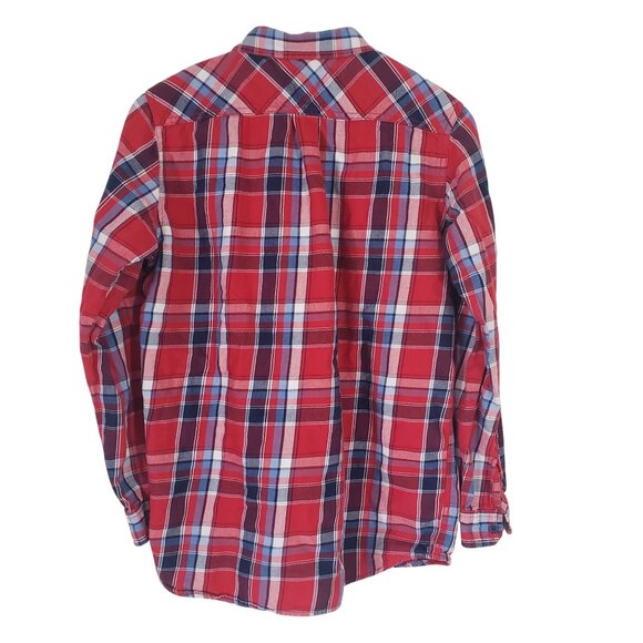 Tommy Hilfiger Mens Red Button Down Long Sleeve Shirt Size XL Normcore Staple - Picture 2 of 6